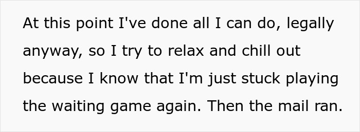 Text describing a dad dealing with accusations from his own kids while trying to stay calm and wait for the next step
