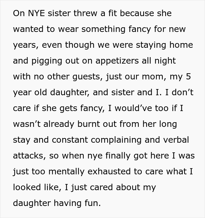 Woman steals 5-year-old niece&rsquo;s skirt causing family drama and lies when caught to avoid confrontation on New Year&rsquo;s Eve.