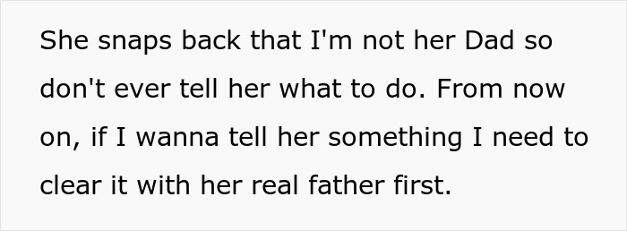 Teen tells guy he's not her dad and is shocked when he refuses to give her any money, showing tension in their interaction. Teen tells guy he's not her dad and is shocked when he refuses to give her any money, showing tension in their interaction.