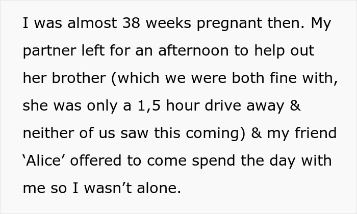 Pregnant woman gives birth in friends' car, confused as friends start ignoring her after the unexpected event.