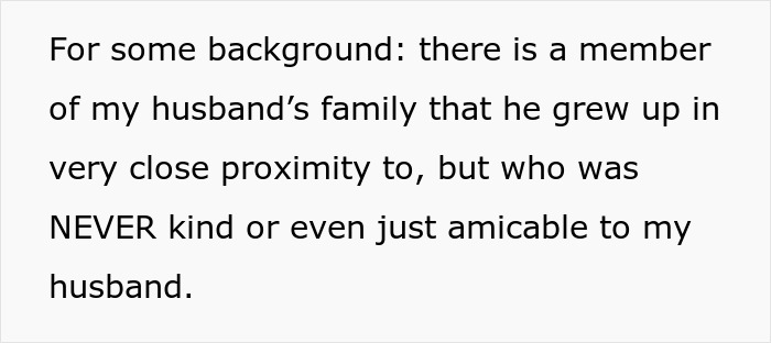 Text excerpt discussing a family member refusing to acknowledge a baby&rsquo;s name due to past unkindness toward the husband.