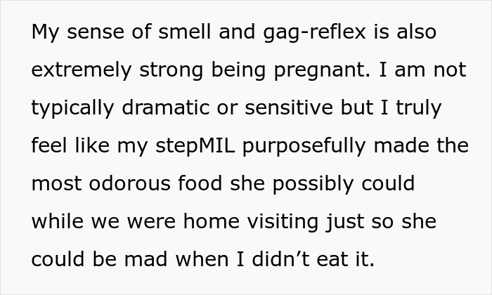 Pregnant woman with strong gag-reflex refuses expired food from 1999 in her pantry, causing tension with her stepMIL.