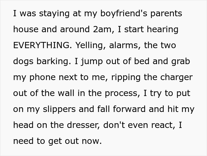 Text excerpt describing a woman triggered by her boyfriend&rsquo;s family&rsquo;s traumatizing Christmas tradition, causing distress.
