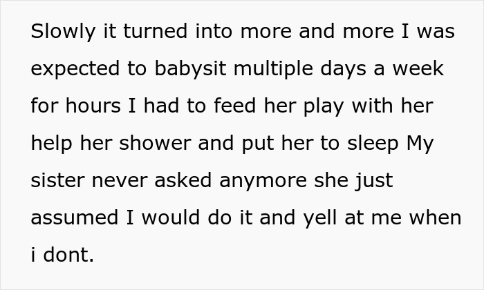 Alt text: Frustrated woman overwhelmed as family expects her to be a free nanny and care for children nonstop.