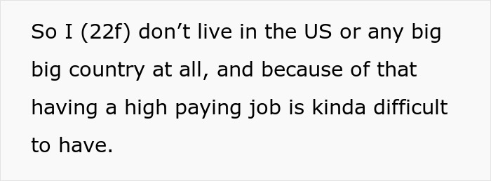 Text from a 22-year-old woman explaining difficulty finding a high-paying job outside the US or major countries. Text from a 22-year-old woman explaining difficulty finding a high-paying job outside the US or major countries.