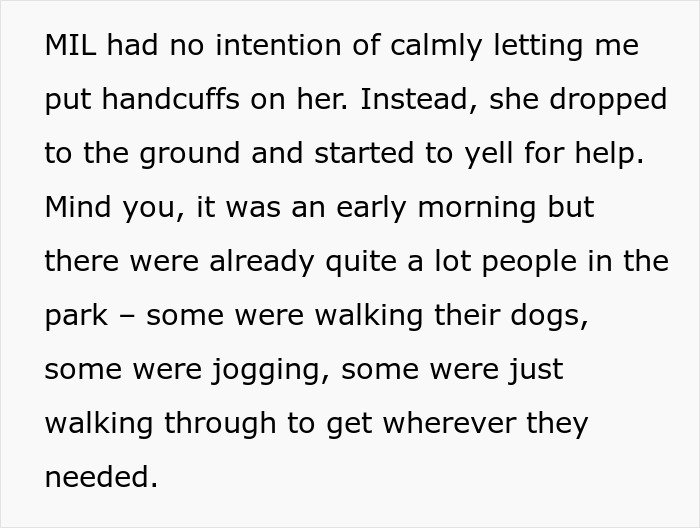 Mother-in-law’s violent behavior causes family drama as police officer struggles to make arrest in public park. Mother-in-law’s violent behavior causes family drama as police officer struggles to make arrest in public park.