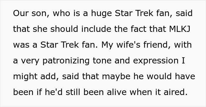 Text showing a kid sharing a fun fact with his teacher, leading to a witty comeback from his dad.