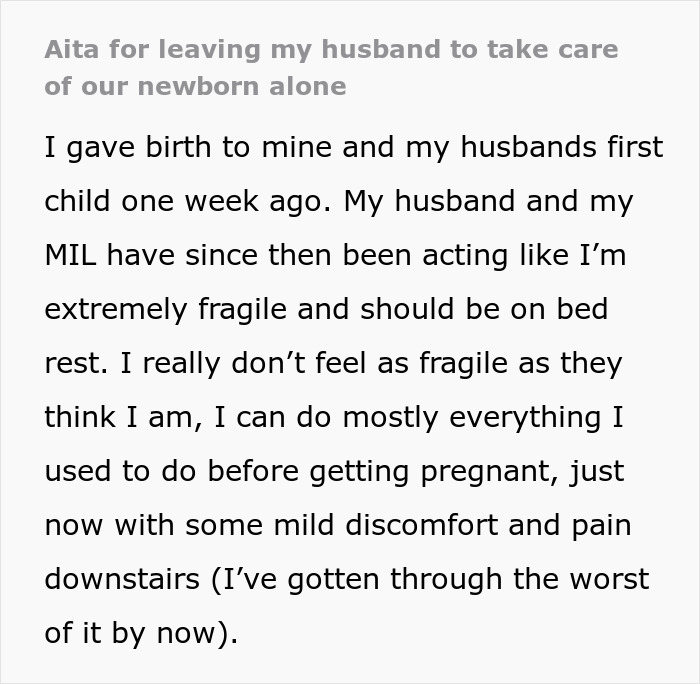 Woman Leaves Newborn With Husband After He Prioritizes His Mother Woman Leaves Newborn With Husband After He Prioritizes His Mother