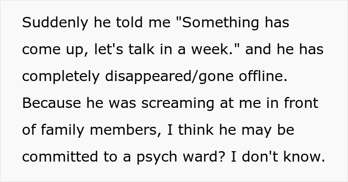 Text excerpt about a fiancée regaining confidence with medicine and a guy demanding she stop using them. Text excerpt about a fiancée regaining confidence with medicine and a guy demanding she stop using them.