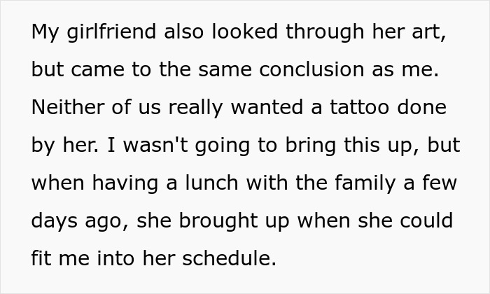 &ldquo;Ultimate Narcissist&rdquo;: Woman Gives $100 Off A Tattoo Made By Her As Gift, Mad As SIL Won&rsquo;t Use It