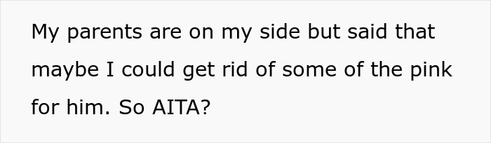 Text post about sister refusing to drive ungrateful brother who trashed her girly car but won't get his own license.