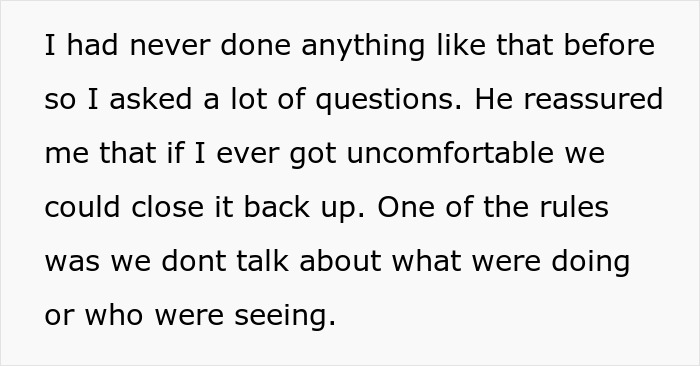 Text excerpt about a man&rsquo;s plan for an open relationship with younger coworker that backfires when she&rsquo;s uninterested.