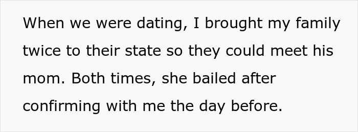 Text about dating struggles when wife is done with hubs&rsquo; relatives living with them, refusing to house his mom.