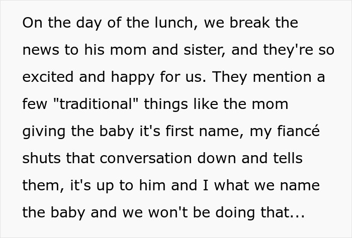 Text about in-laws claiming naming rights for unborn baby, with parents firmly rejecting tradition and power grab. Text about in-laws claiming naming rights for unborn baby, with parents firmly rejecting tradition and power grab.