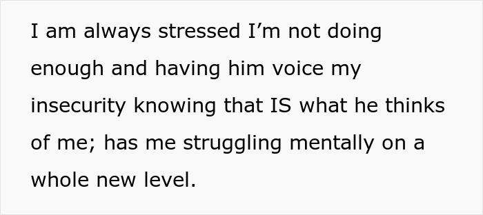 Text expressing stress and mental struggle related to not doing enough as a stay-at-home mom (SAHM).