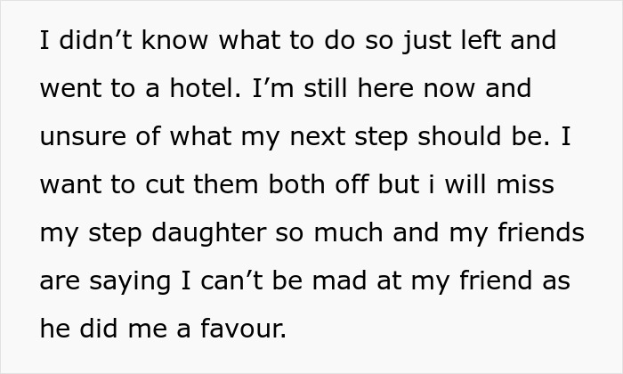 Text message from a married woman about her friend catfishing to prove all women cheat, causing marriage problems.