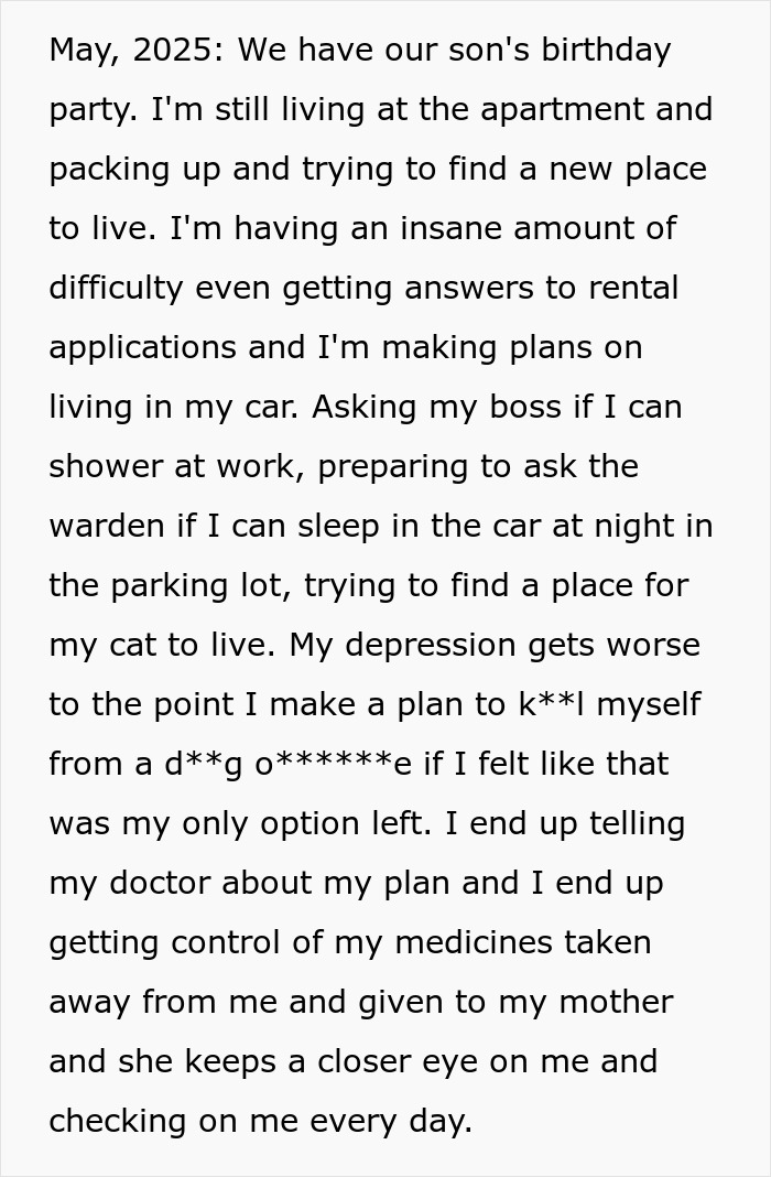 Man shares how his life fell apart after being accused of horrific things by his own kids, struggling with depression and housing.