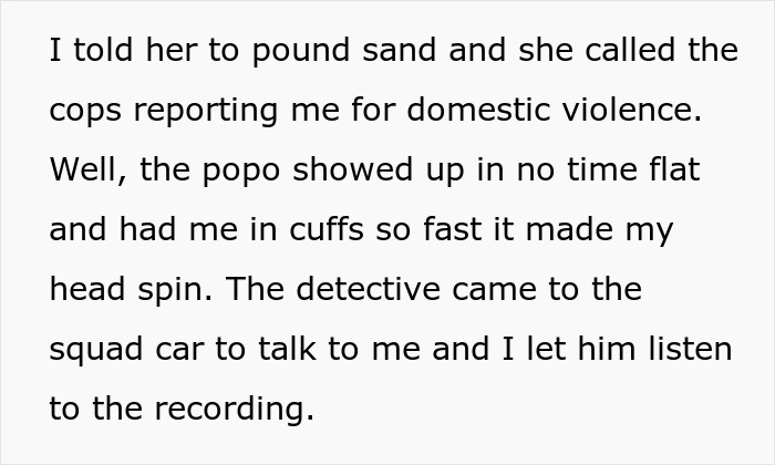 Text excerpt describing a woman&rsquo;s award winning act in court exposed after husband and BFF provide evidence, losing everything.