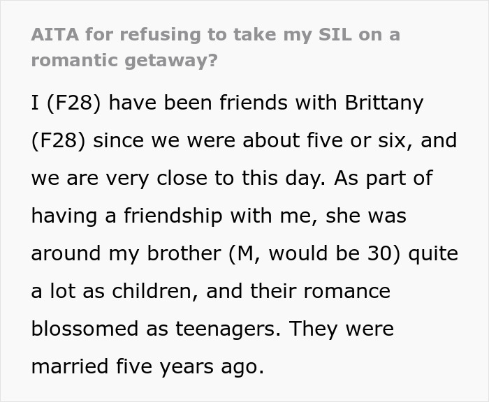 Text excerpt from a woman demanding friend kicks her husband out of romantic getaway for her to come instead.