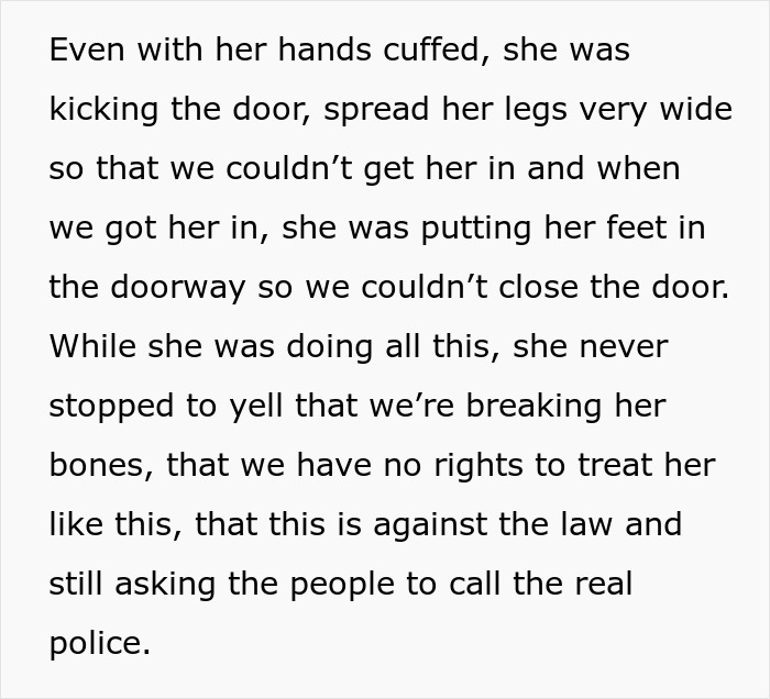 Hands cuffed during family drama as police officer arrests mother-in-law for violent behavior and resistance. Hands cuffed during family drama as police officer arrests mother-in-law for violent behavior and resistance.