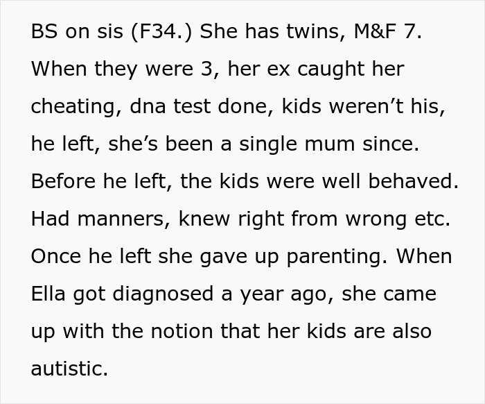 Text post discussing a mom trying to force wedding inclusion of sister&rsquo;s unruly kids, leading to being uninvited fast.