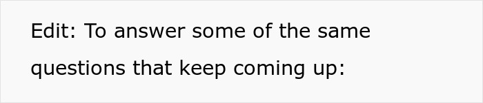 Text image with an edit note addressing recurring questions about a woman’s friend staying during surgery recovery. - 71