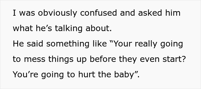 Text excerpt showing a man&rsquo;s harsh reaction after assuming fianc&eacute;e is pregnant, highlighting emotional shock and humiliation.