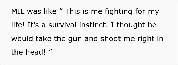 Text showing a family drama where a police officer must arrest his own mother-in-law for violent behavior. Text showing a family drama where a police officer must arrest his own mother-in-law for violent behavior.