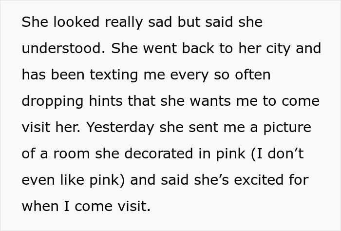 Text from a message about a bio mom texting and hinting at a visit after 16 years apart.