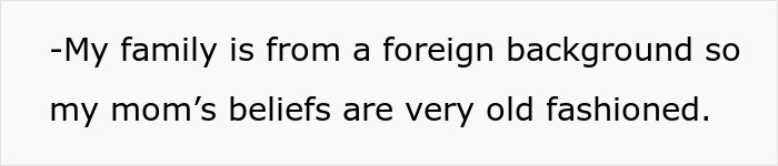 Text excerpt discussing family background and old fashioned beliefs related to managing chores and school burnout.