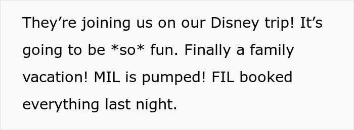 Husband surprised by parents joining honeymoon trip, sharing excitement for family vacation and Disney fun together.