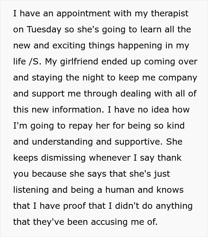 Text about a dad accused of horrific things by his kids sharing how his life fell apart and seeking support.