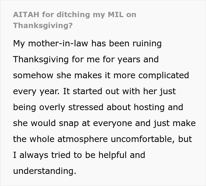 Woman refuses to attend mother-in-law&rsquo;s Thanksgiving after being reinvited due to other guests flaking out