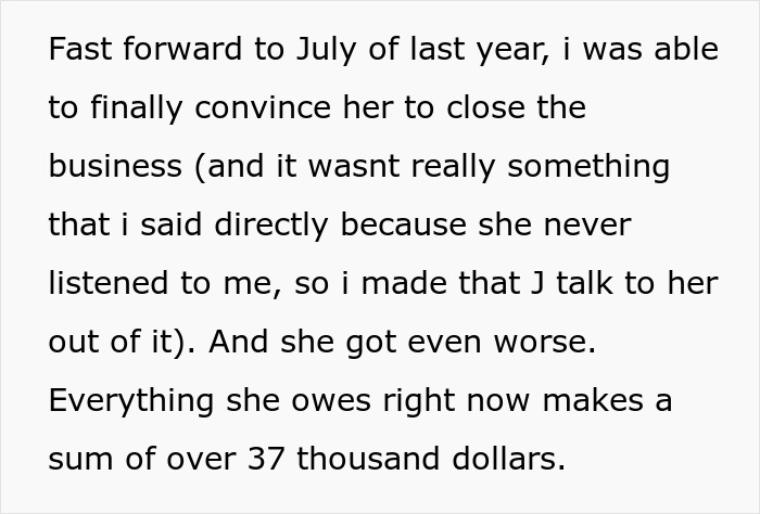 Text about mom in 37K debt struggling as daughter refuses to sell inherited home to help with finances. Text about mom in 37K debt struggling as daughter refuses to sell inherited home to help with finances.