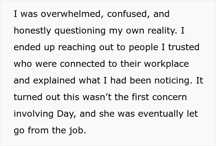 Text excerpt about guy&rsquo;s relationship with female colleague causing workplace issues and real wife intervening.