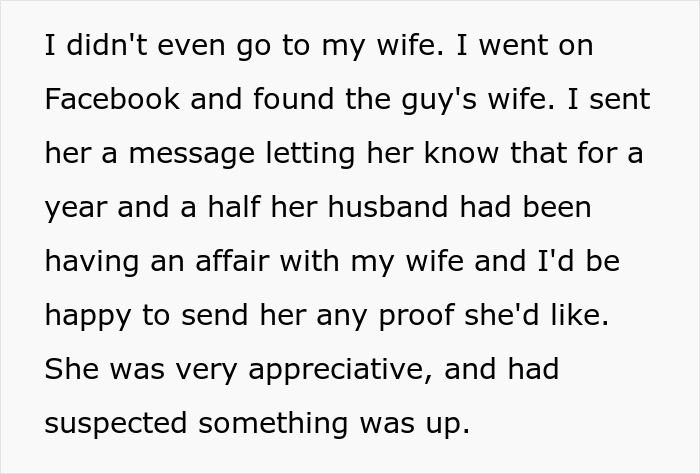 Text excerpt about a husband confronting his wife&rsquo;s affair and the topic of an open marriage arrangement.