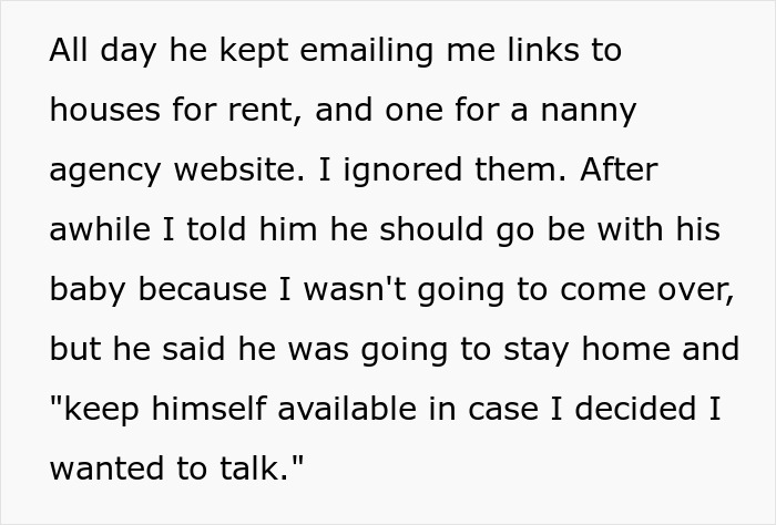 Text about man jumping into hero mode for pregnant ex offering to raise baby while girlfriend walks away from the mess