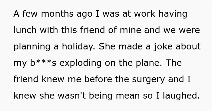28-year-old shares cancer surgery story after coworker comments on her appearance being more plastic than Barbie.