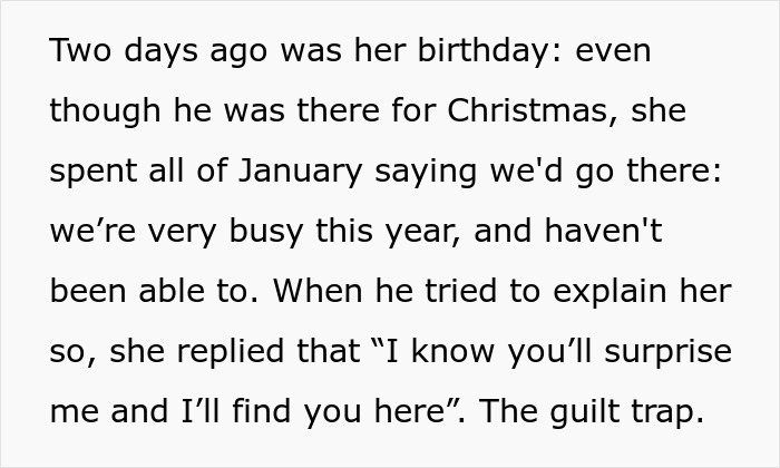 Text excerpt discussing a mother-in-law demanding a daughter-in-law risk her job for a celebrity birthday video.