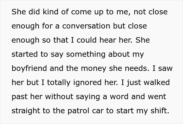 Text excerpt showing a family drama involving a police officer dealing with violent behavior from his own mother-in-law. Text excerpt showing a family drama involving a police officer dealing with violent behavior from his own mother-in-law.