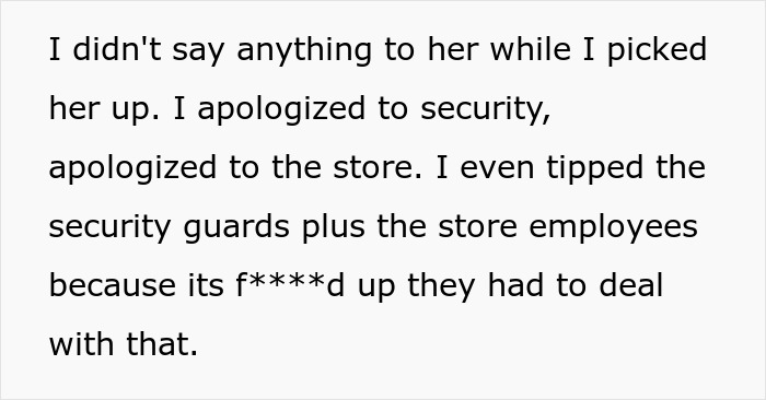 Teen tells guy he's not her dad, shocked as he refuses to give her money, discussing apologies to security and store employees. Teen tells guy he's not her dad, shocked as he refuses to give her money, discussing apologies to security and store employees.