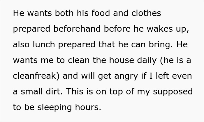 Wife breaks back acting like housemaid, meeting demanding husband&rsquo;s chores, cleaning daily, and giving up after work struggle.