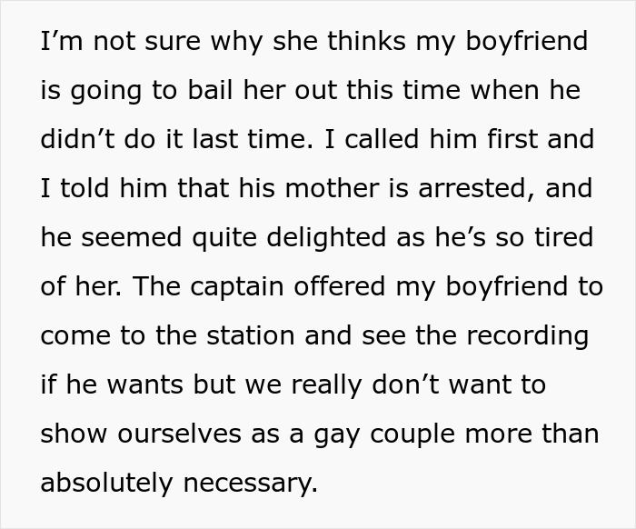 Text excerpt describing family drama as a police officer confronts violent behavior leading to his mother-in-law’s arrest. Text excerpt describing family drama as a police officer confronts violent behavior leading to his mother-in-law’s arrest.