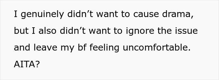 Text message discussing conflict where birthday host&rsquo;s bestie&rsquo;s boyfriend was exiled from the table, sparking drama.