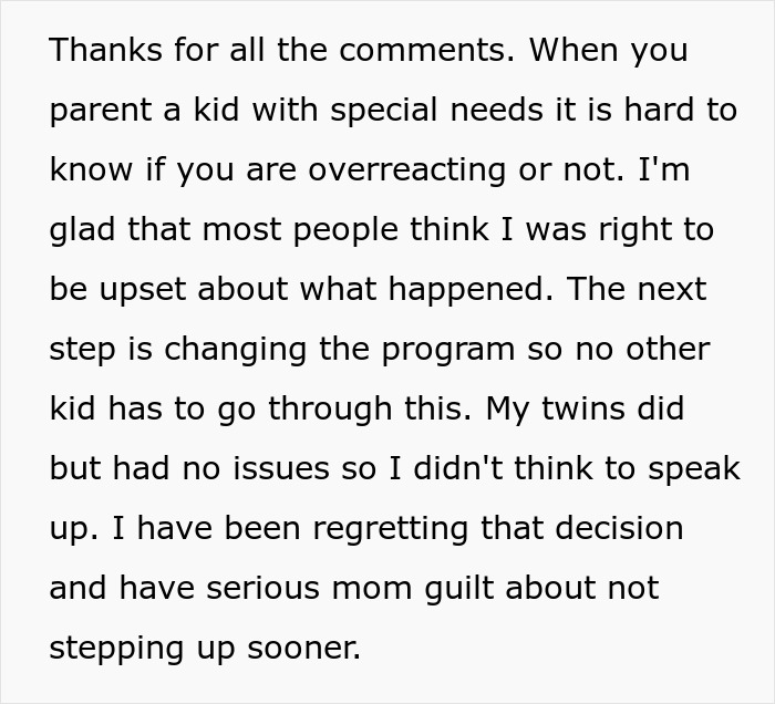 Comment from a mom about parenting an autistic kid, feeling regret and frustration over school exclusion and lack of support.