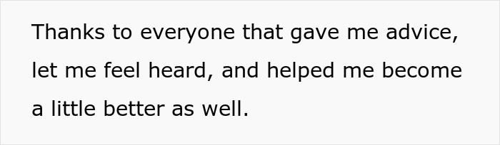 Thank you message expressing gratitude for advice, support, and feeling heard in a fiance wedding friend money situation.