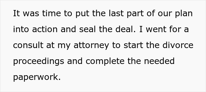 Text excerpt about a woman&rsquo;s award winning act in court backfiring after evidence from husband and her BFF leads to losing everything.