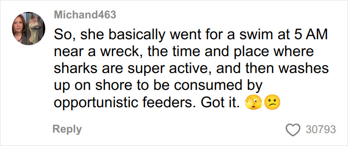 Comment discussing a Canadian teen found among dingoes, referencing autopsy results uncovering startling clues.