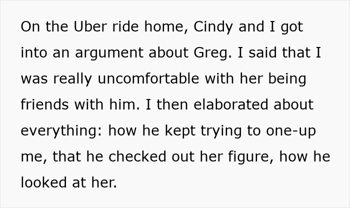 Text excerpt describing discomfort with a male bestie making a move and concerns about the girlfriend&rsquo;s feelings.