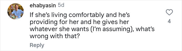 Comment on social media questioning the issue with a guy hiding his real net worth from his wife and financial expert advice.